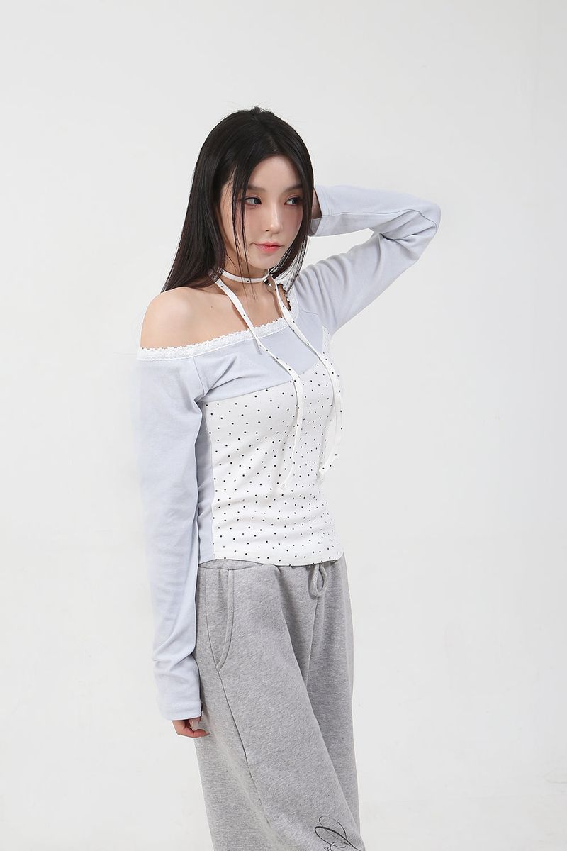 Lace Mini Star T-shirt_white