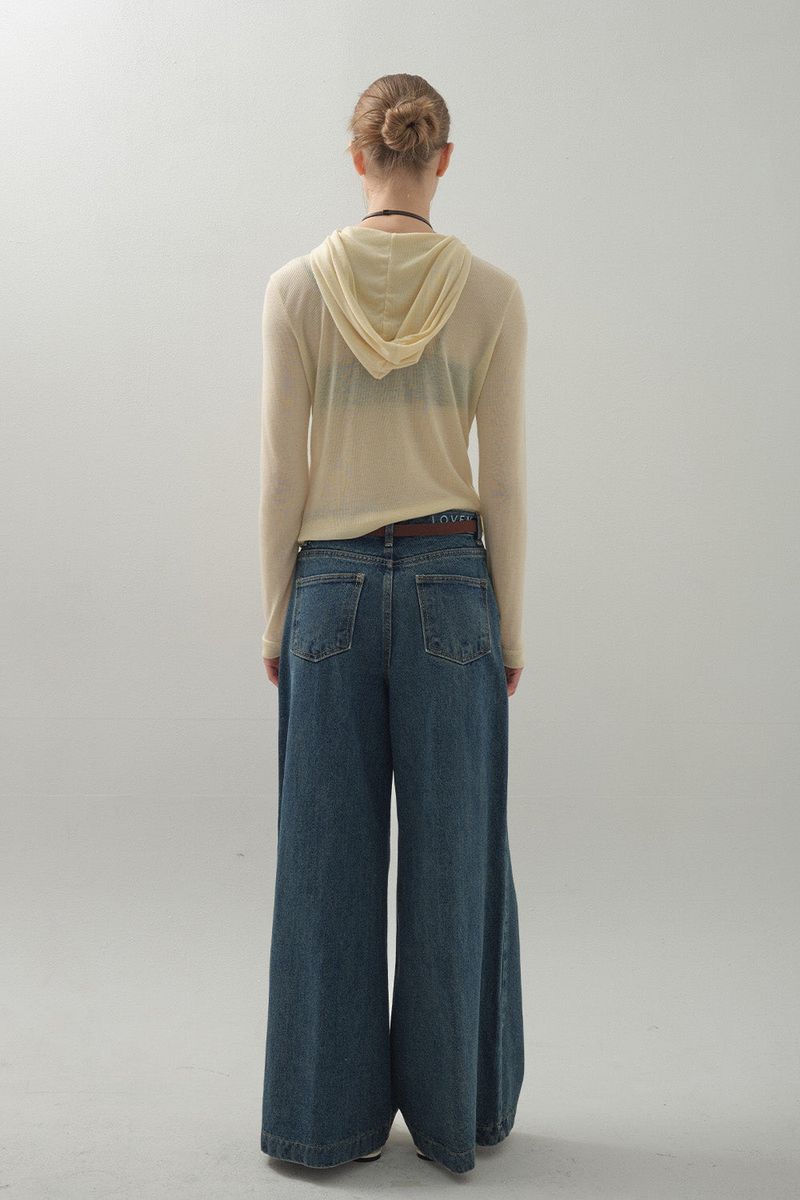 Mild Tencel Hoodie Top_Cream