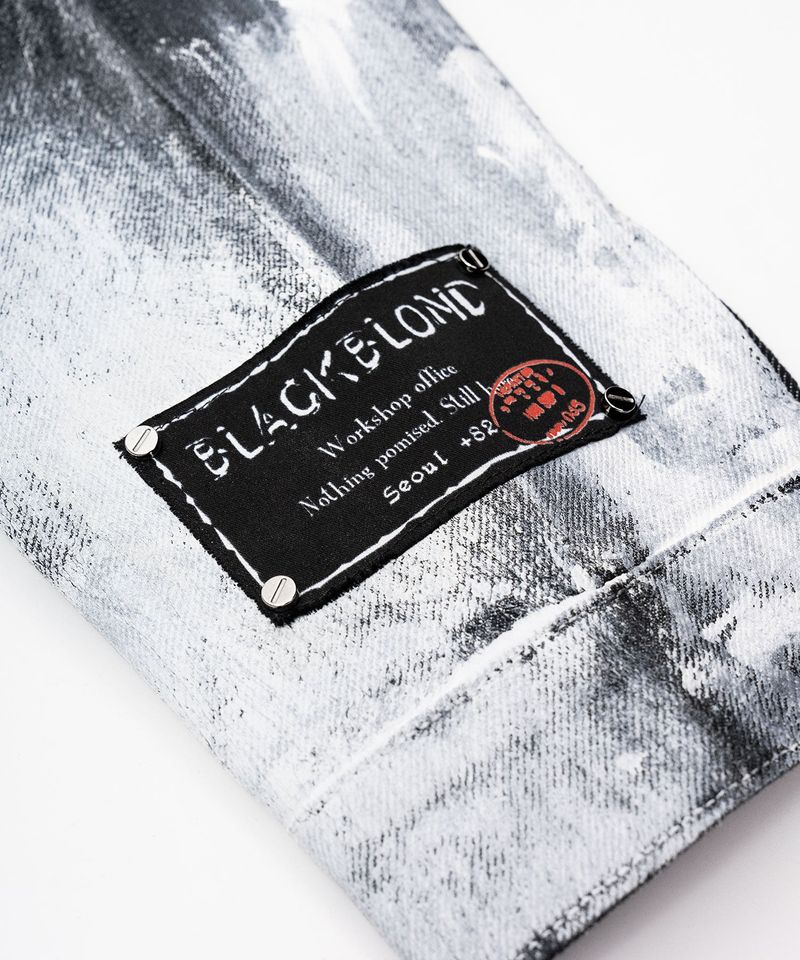 BBD Anxiety Smoke Graphic Denim Jacket (Black)