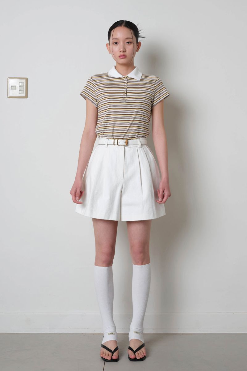 Cotton Twill Shorts_White