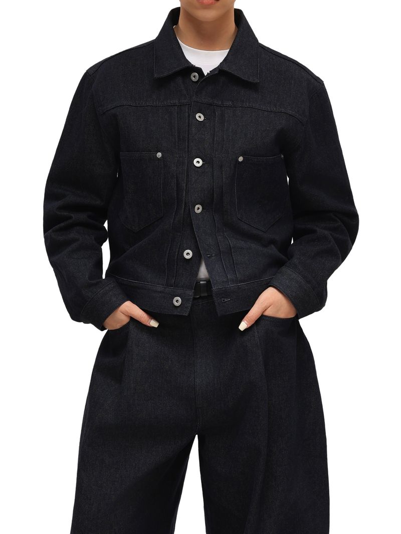 6CRAYON 11.3oz Indigo Blue Non-Fade Short Denim Jacket