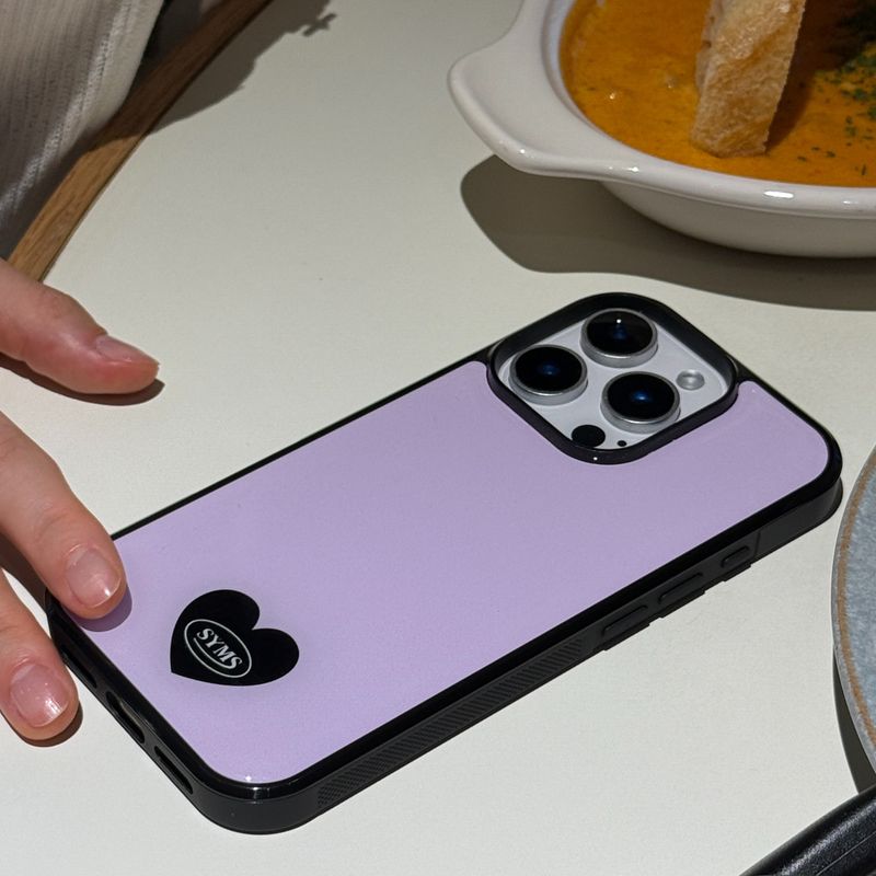Blush Violet Mood Heart epoxy bumper case