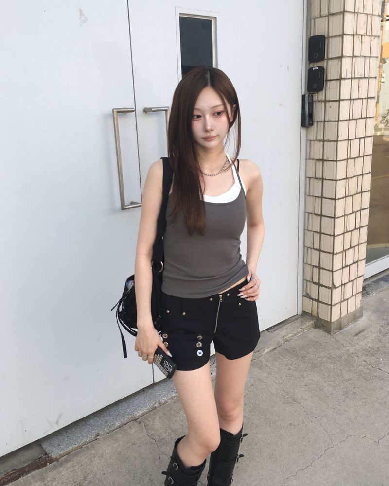 Leon zipper shorts