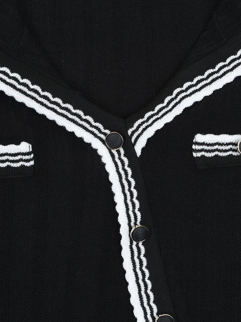 Diagonal Button Knit Cardigan