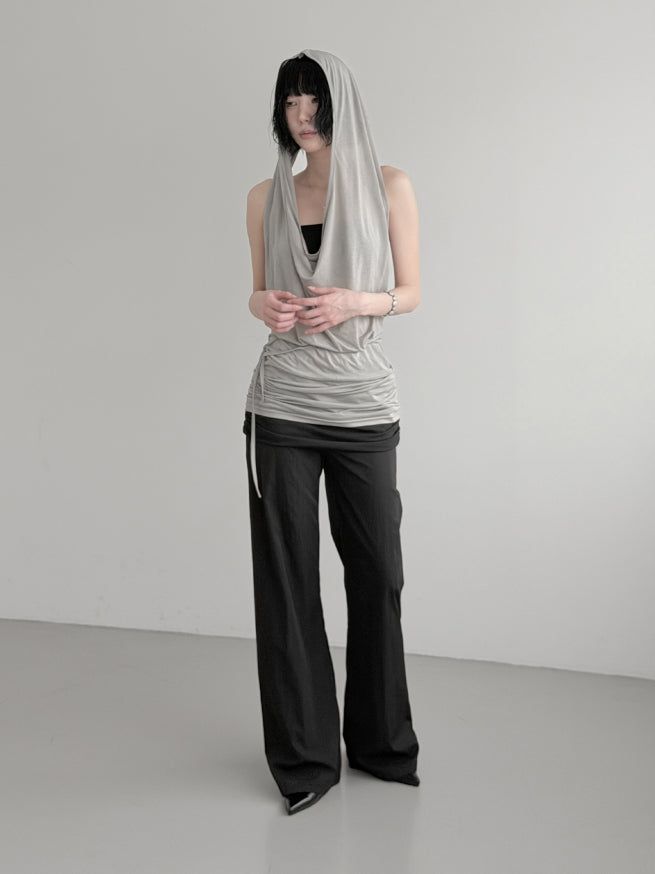 Aven Layered Shirred Skirt Pants