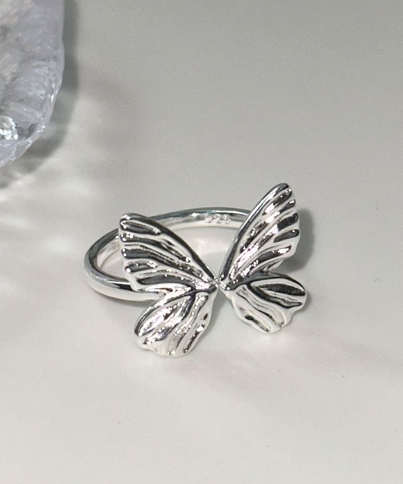 silver butterfly ring