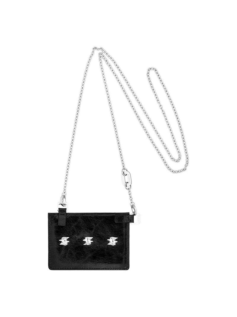 SENTIMENTS（サンティマン）の「NO.629 [SILVER] スパイキーレザーカードウォレットクロスネックレス（アクセサリー）」