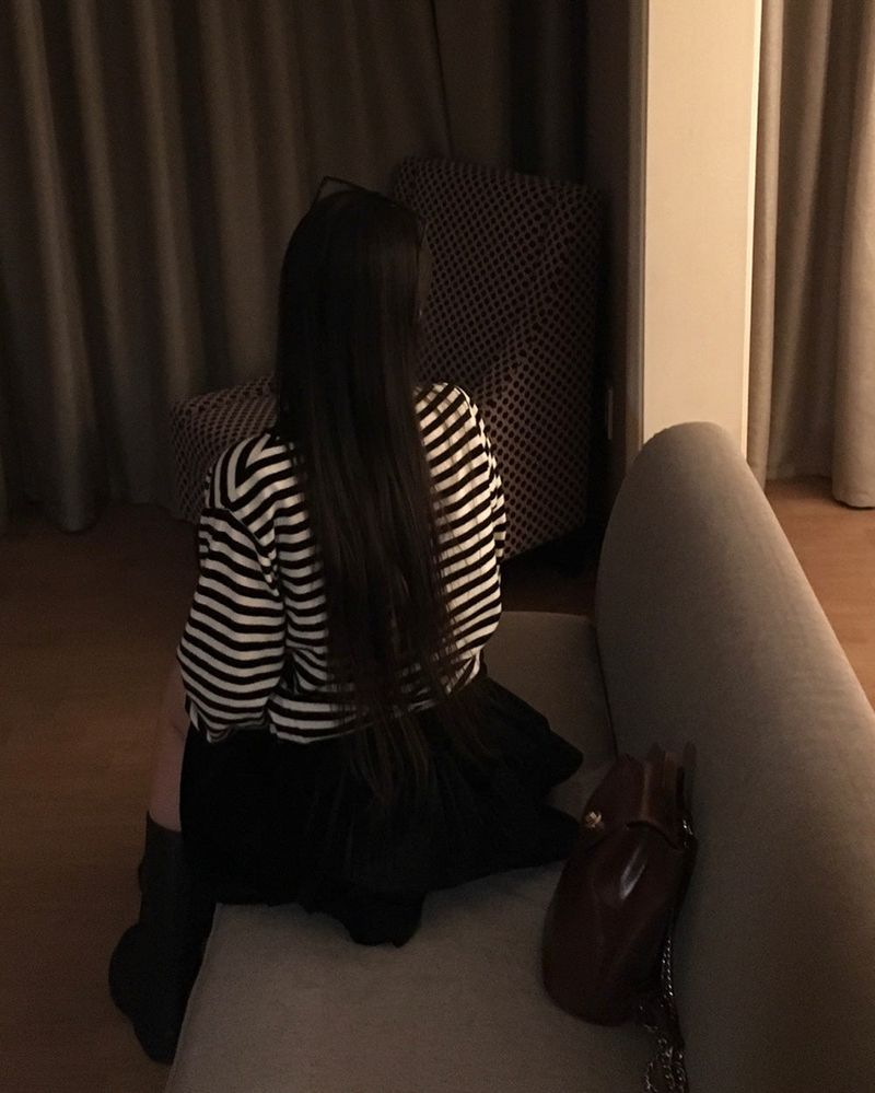 [BELLIDE MADE] Lucky, round stripe cardigan