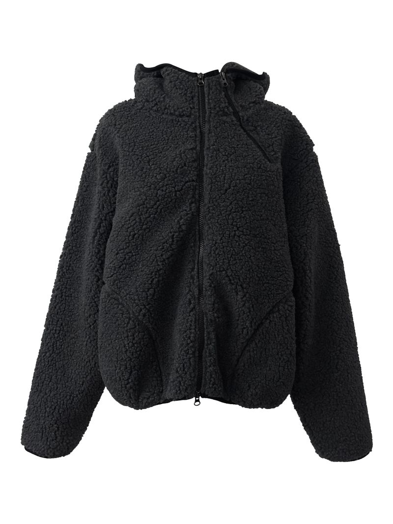[unisex] シェルパフーディーフリースジップアップ (2color)