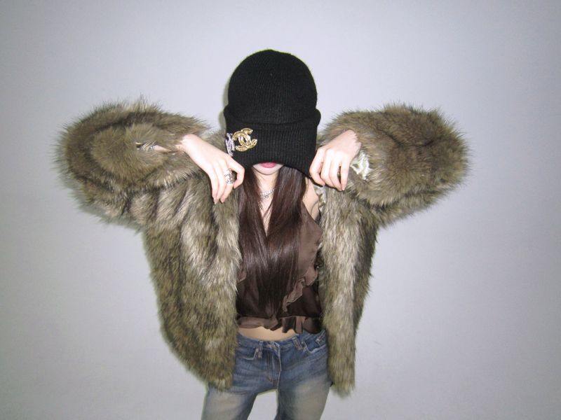 High neck fur-JK