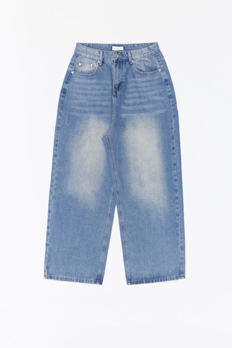 Cozy Cat Washing Wide Denim
