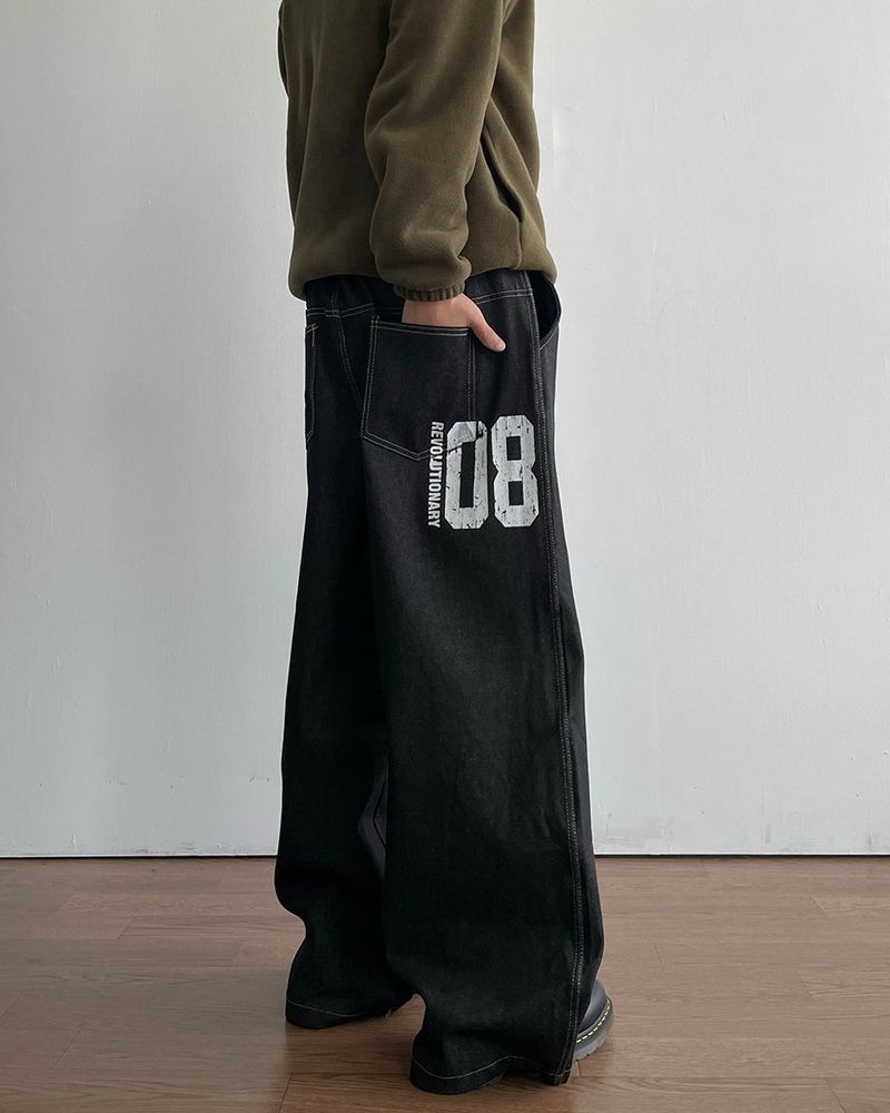 IDF(アイディーエフ)の「 レボル レタリング デニムパンツ(パンツ)」