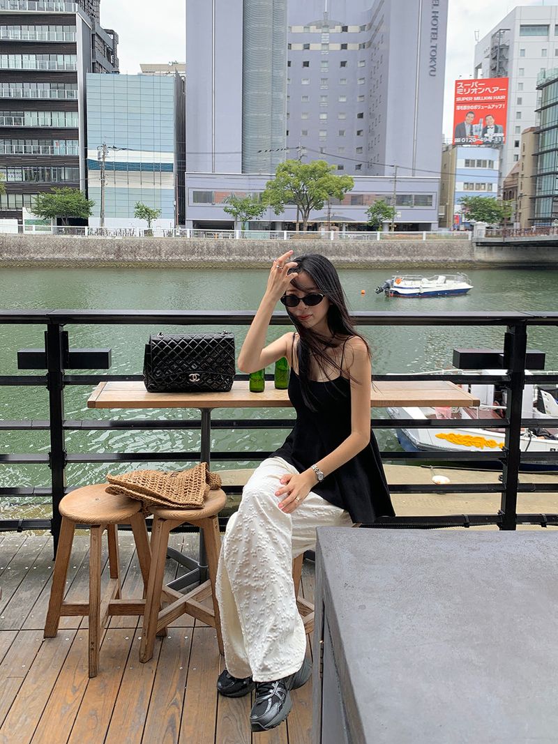 [MADE] PESTO FLOWER WIDE PANTS