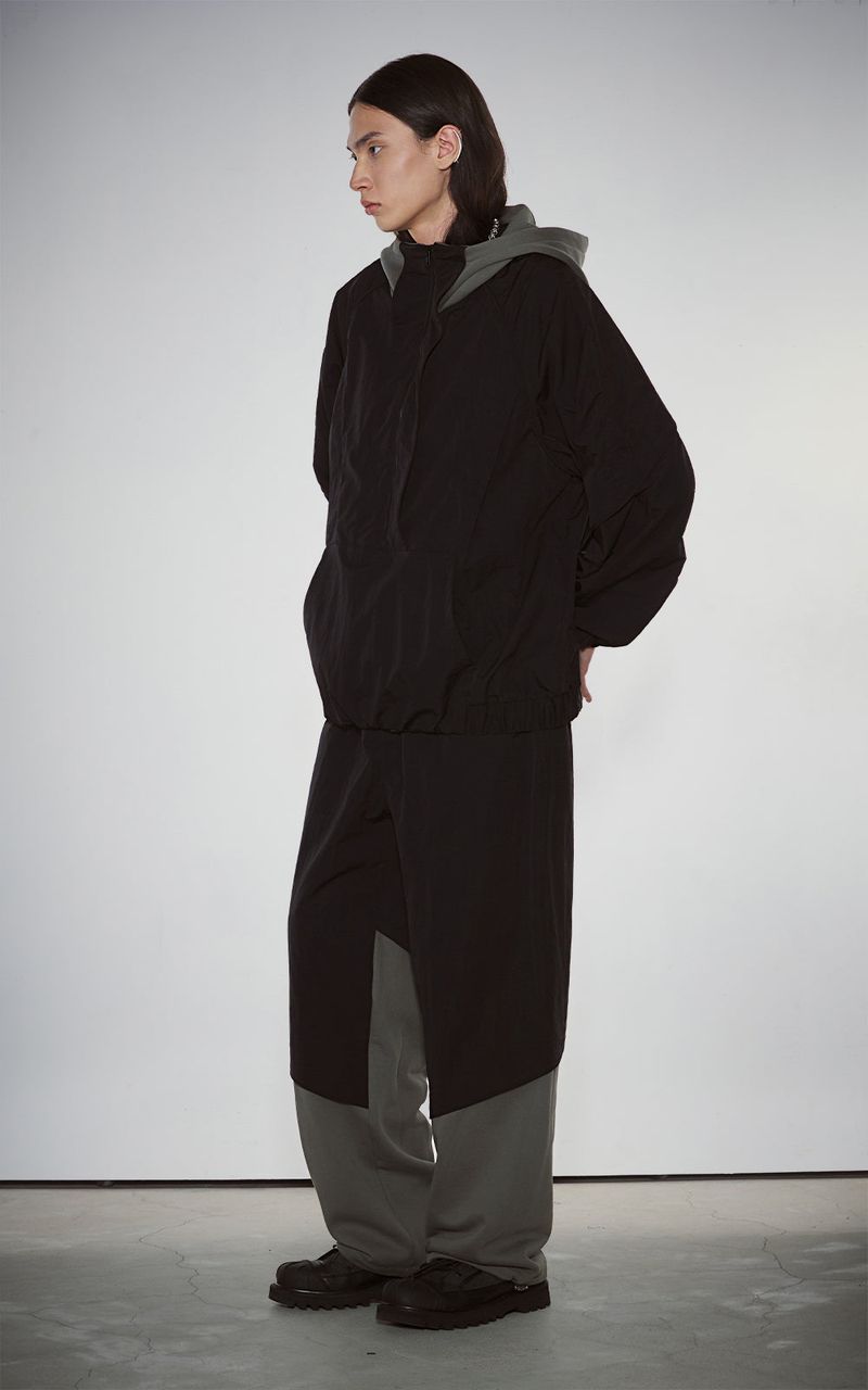 PIPPING MIX PANTS_BLACK