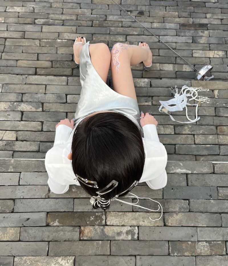 Silver Round Skirt