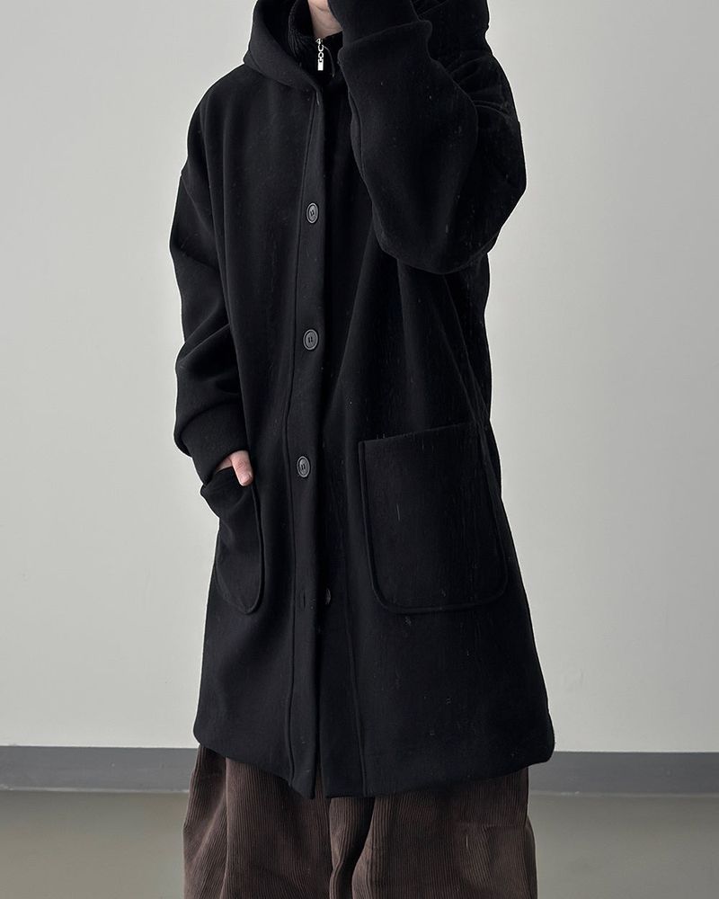 Koven Wool Hooded Coat