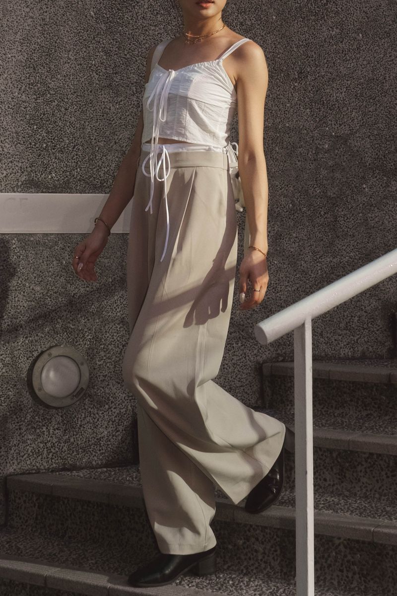 Hugging U Wide Leg Slacks - 2 colours