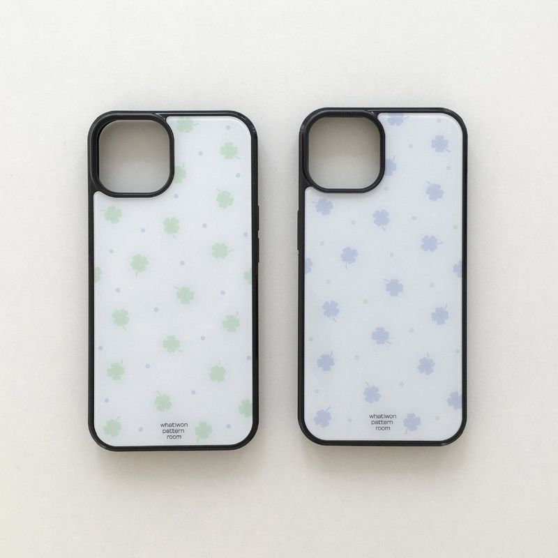 CLOVER DOT GLASS BUMPER CASE (2color)