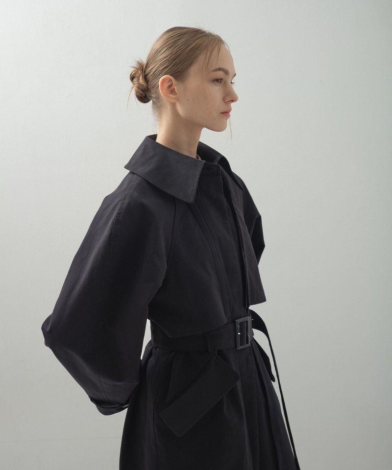 Loventina（ラヴェンティナ）の「Maxi Trench Coat_Black（Jackets/Outerwear）」