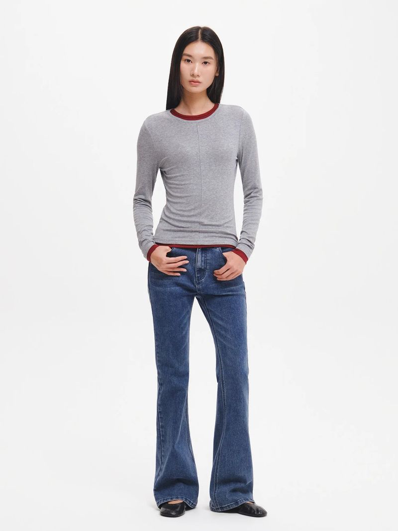 BOOTCUT WASHING DENIM PANTS