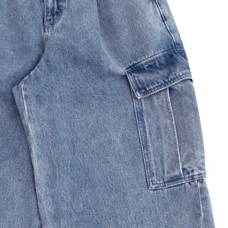DENIM CARGO PANTS (UNISEX)_SYF6PT01BU