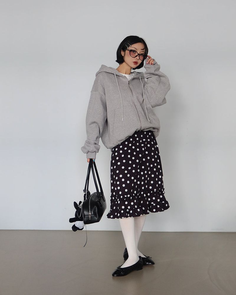 Napping Two-Way Daily Hooded Zip-Up