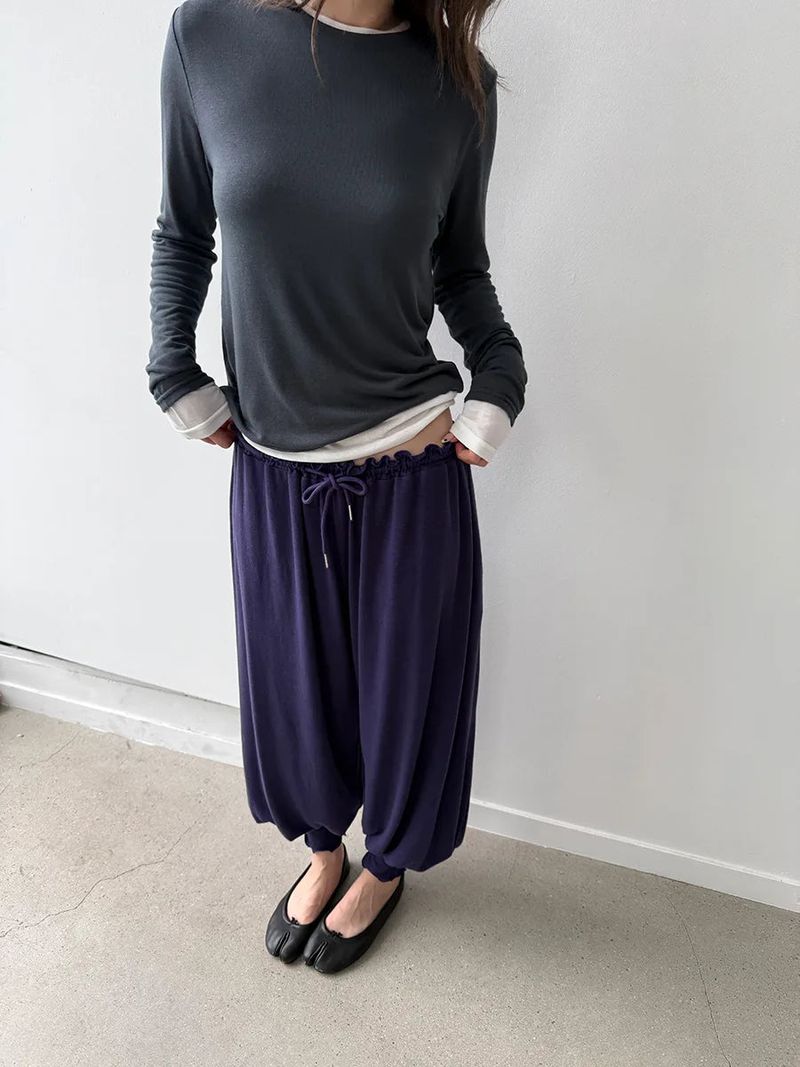 shirring loose pants