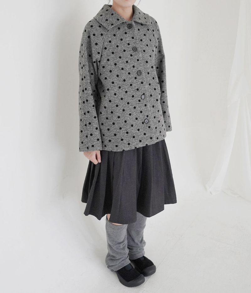 [fiebre] DOT WOOL SHORT COAT