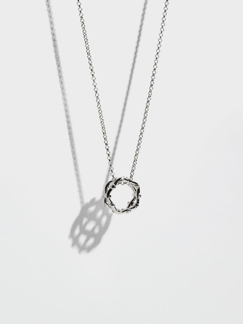 BONAFIDE JEWELRY(ボナファイドジュエリー)の「Multi Hash Tag Large Necklace (Silver)(Accessories)」