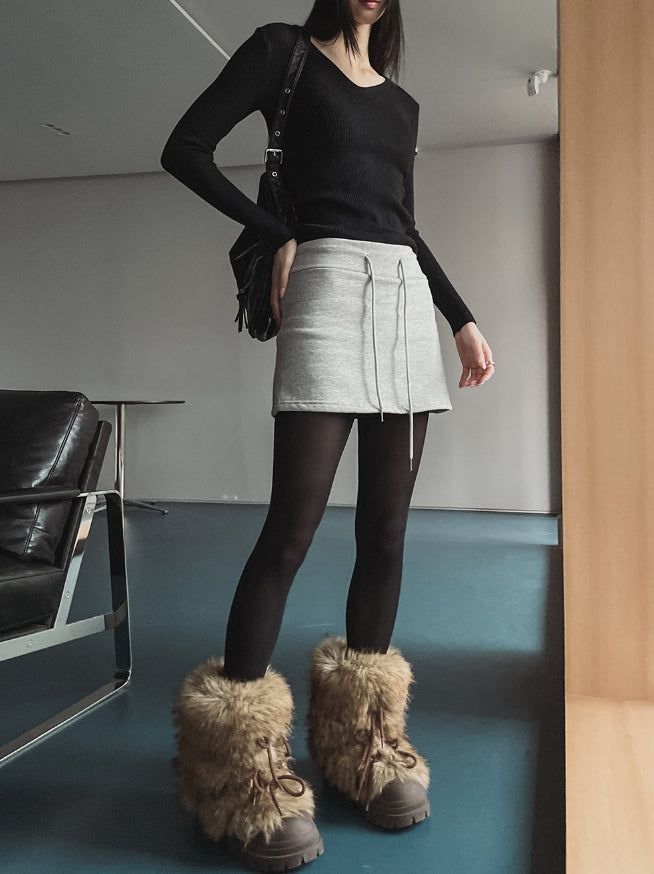 ULAN（ユレン）の「Dali Brushed Sweat Skirt（Skirts）」