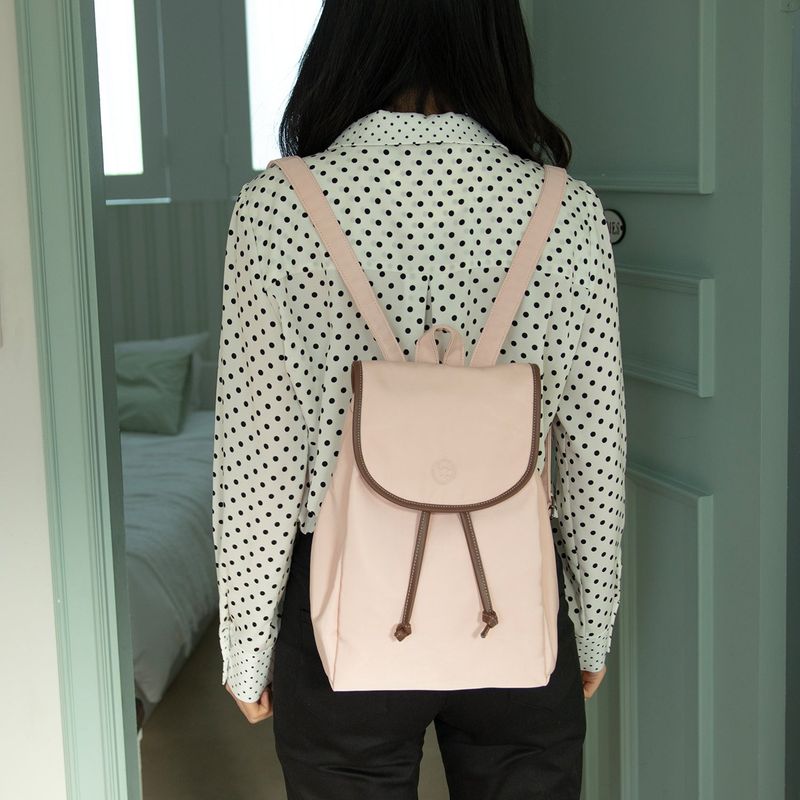 nylon backpack_baby pink