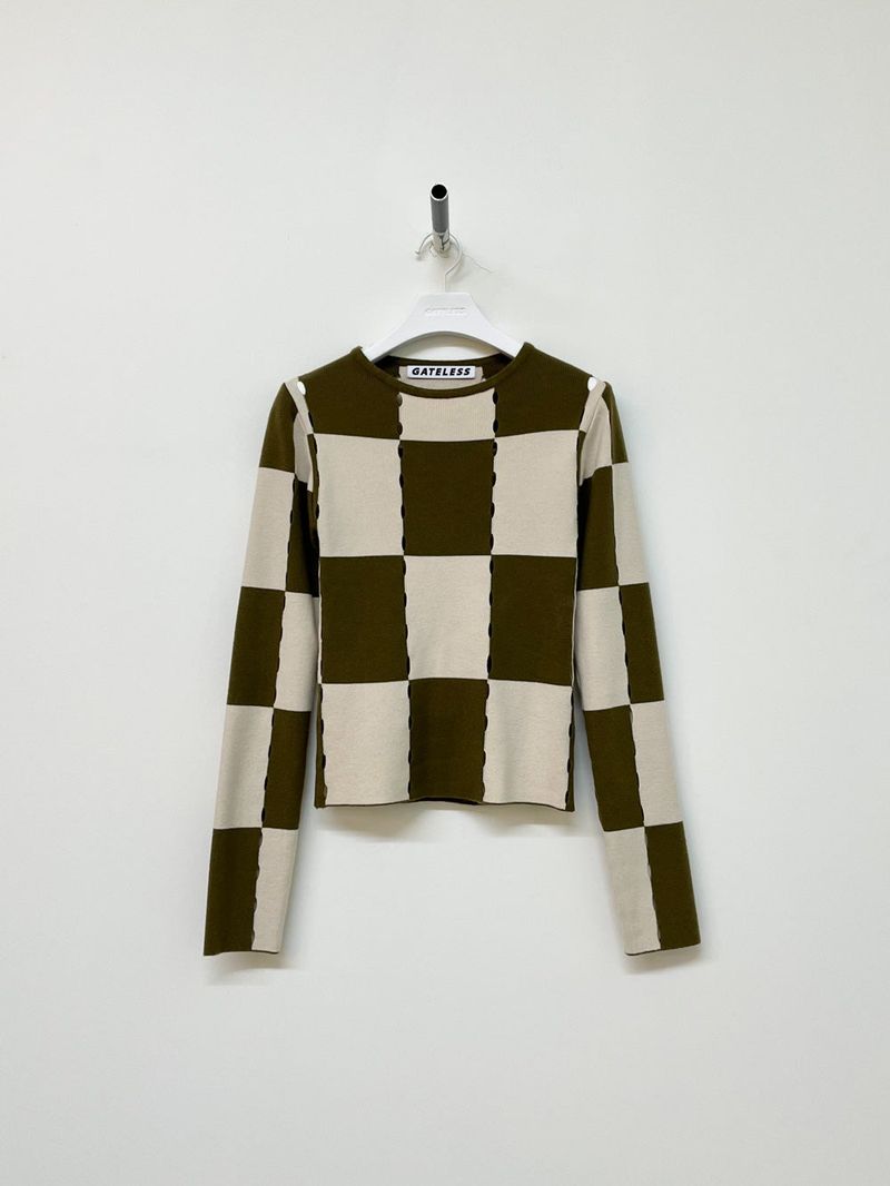CHECK HOLE KNIT