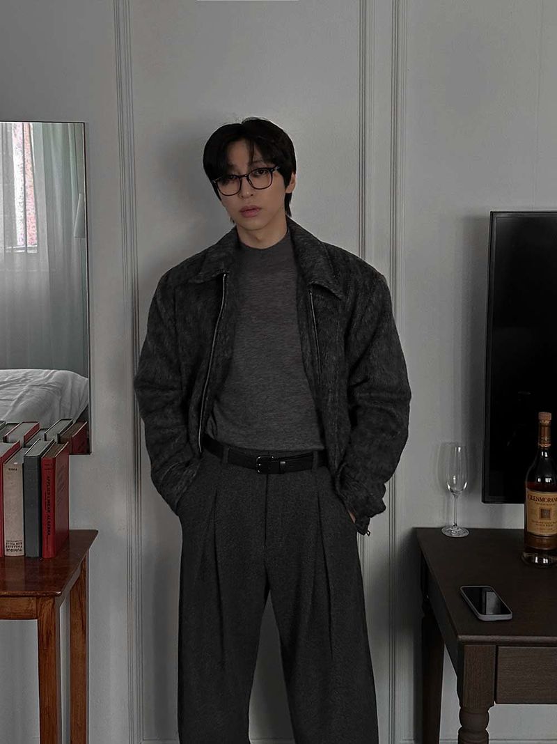 A Nock Mohair Wool Jacket (3color)