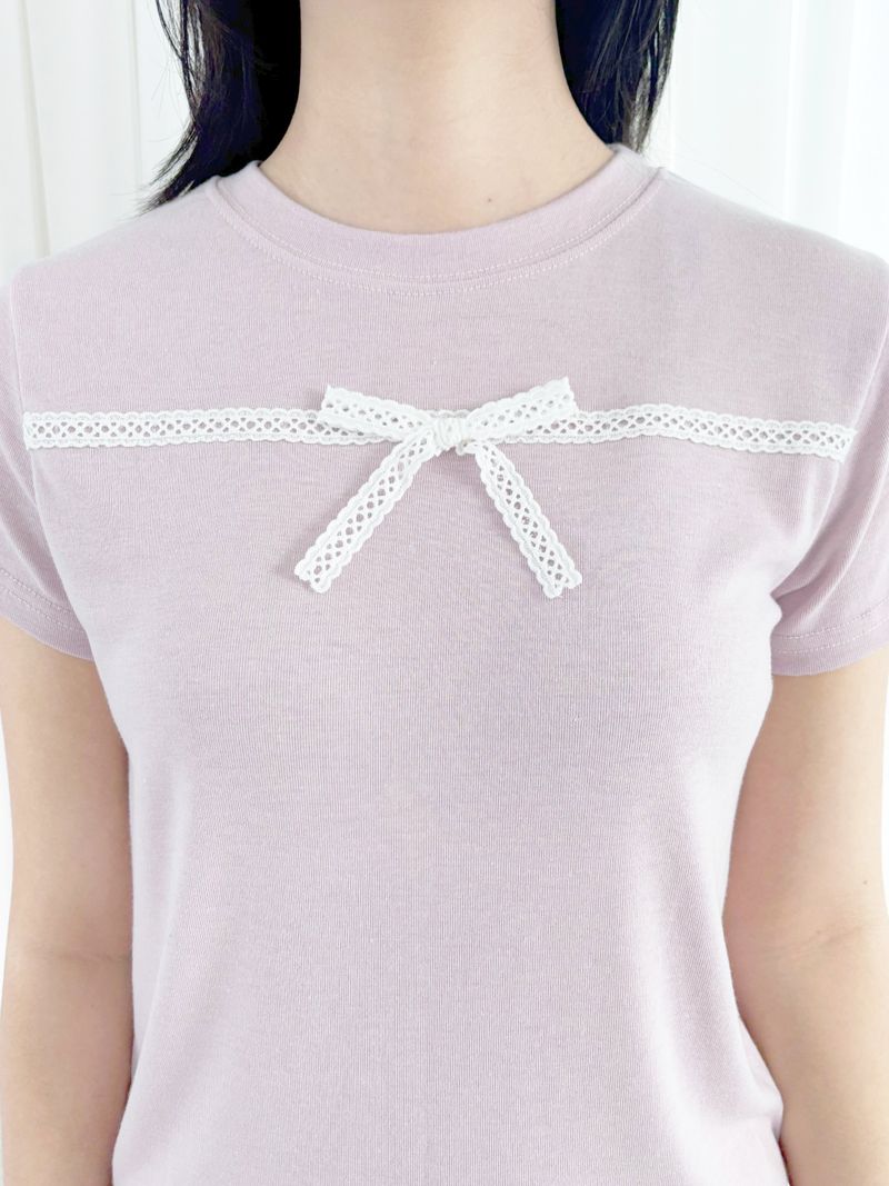 PETITE LACE HALF T-SHIRT