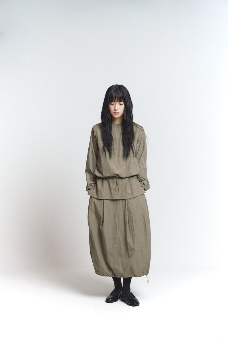 Layered Blouse / Khaki Brown