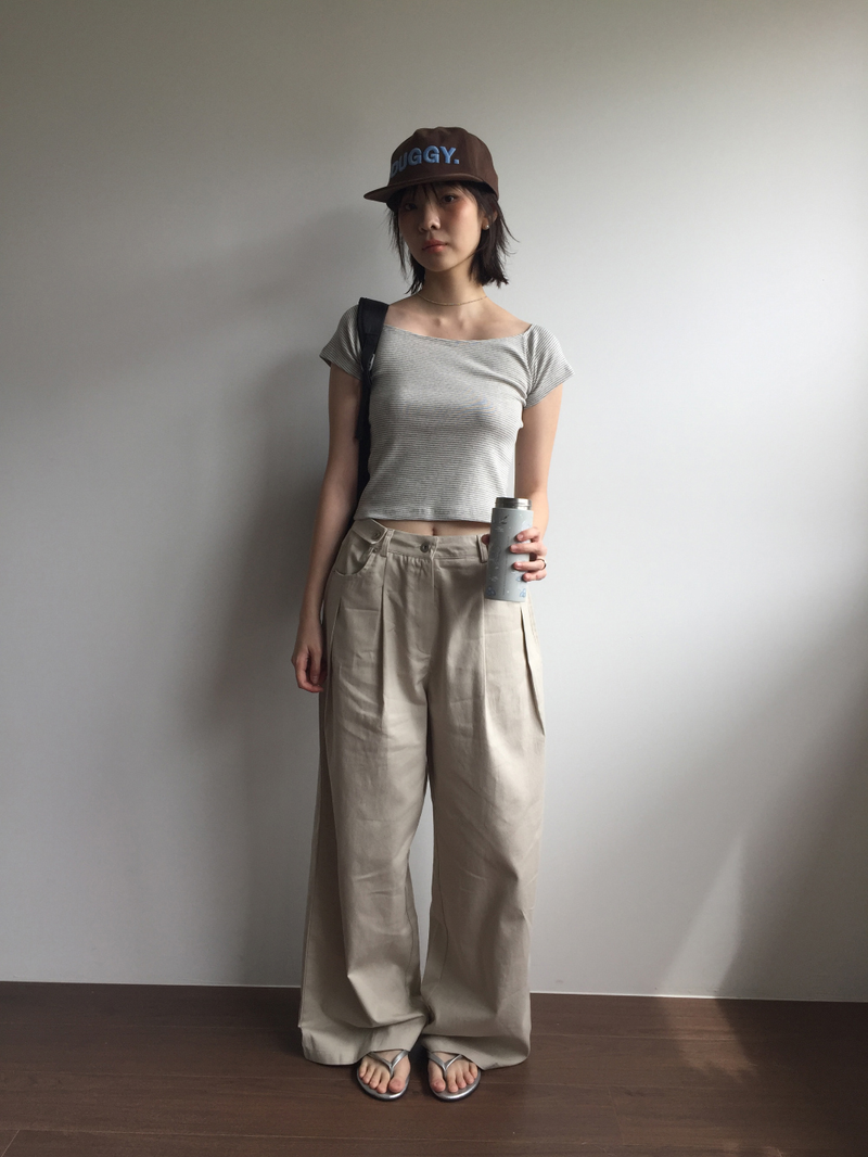 テッド ピンタック タブ パンツ (3color)