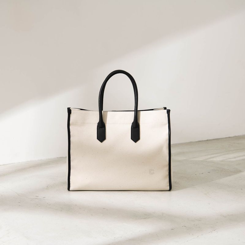Apple Leather&OrganicCotton Tote bag