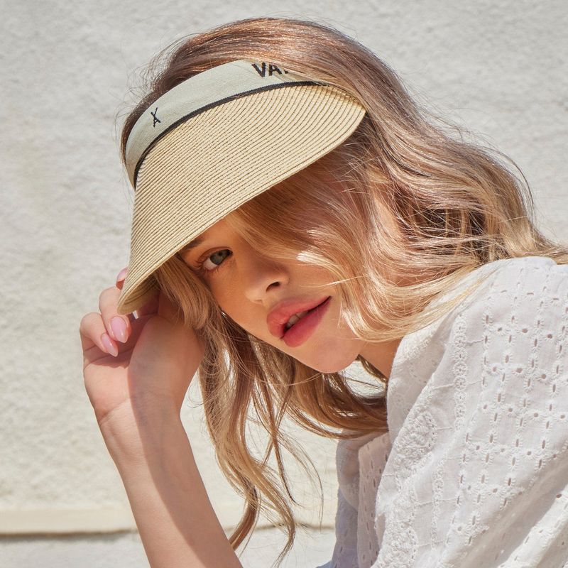 VARZAR（バザール）の「Organic band paper sun visor White（Hats）」