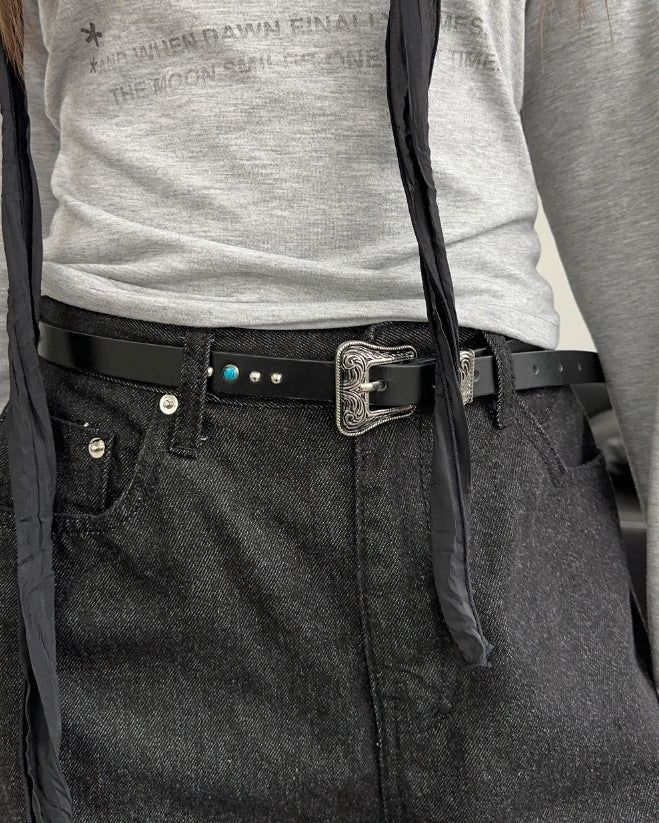 Ted Blue Stone Western Belt