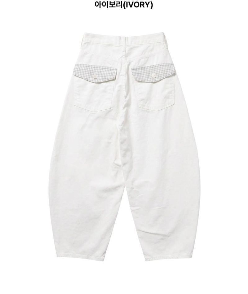 Muro Check Pocket Curved Pants