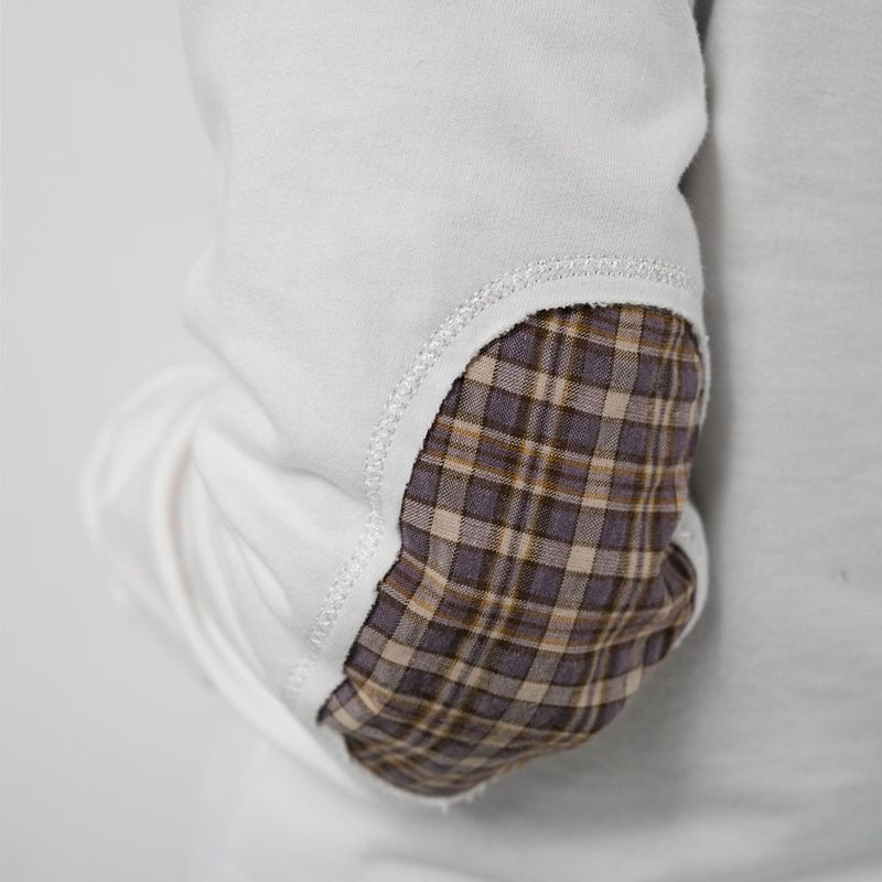 1/2 POCKET PATCHWORK HOODIE ZIP UP (WHITE)
