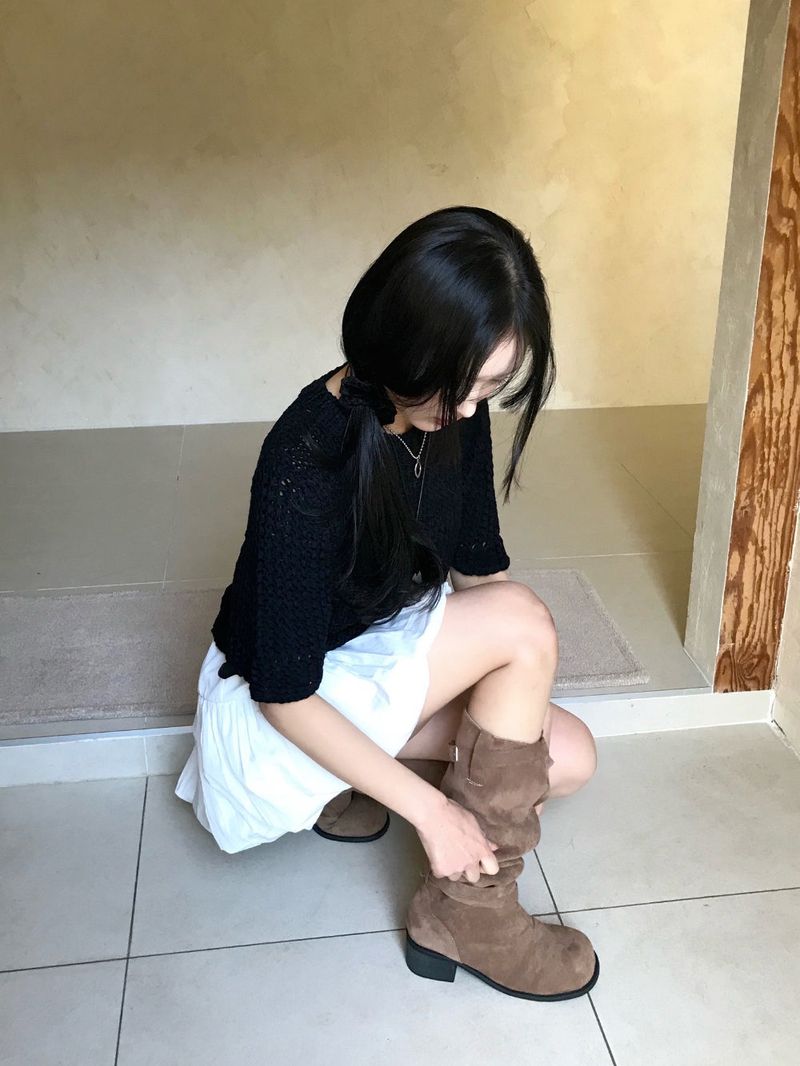 Reve Sand Loose Fit Mesh Half Knit