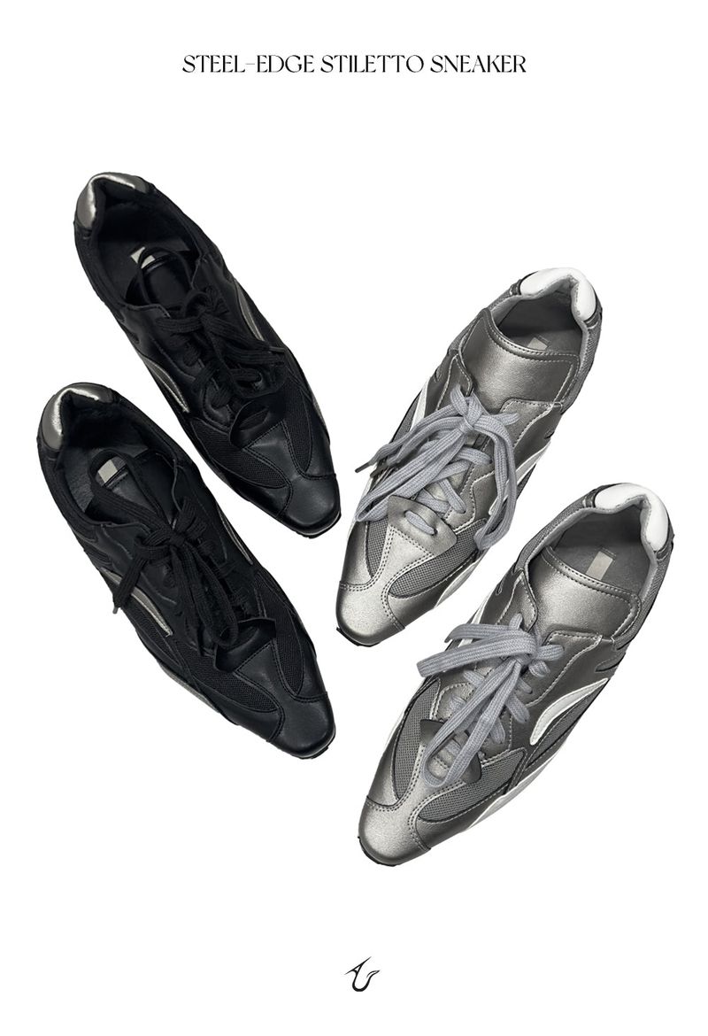 steel-edge stiletto sneaker (2color)