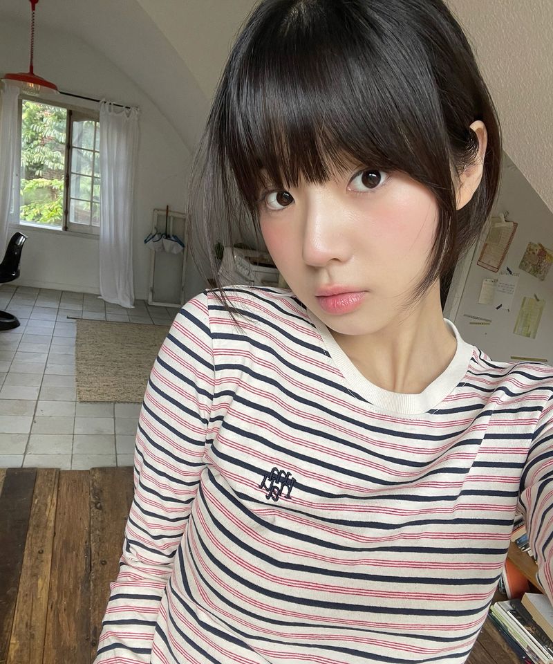 LOGO STRIPE CROP LONG SLEEVE