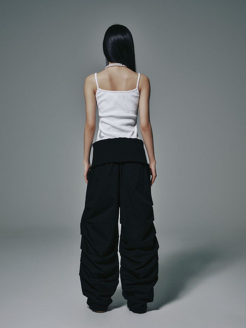 TUCK PANTS BLACK