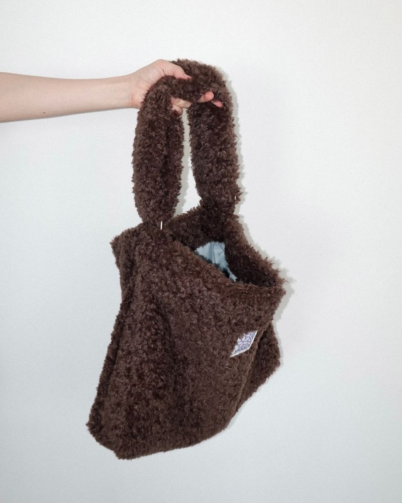 Teddy fluffy big bag _ dark brown