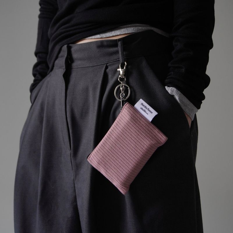 Mini keyring pouch 'red bean'