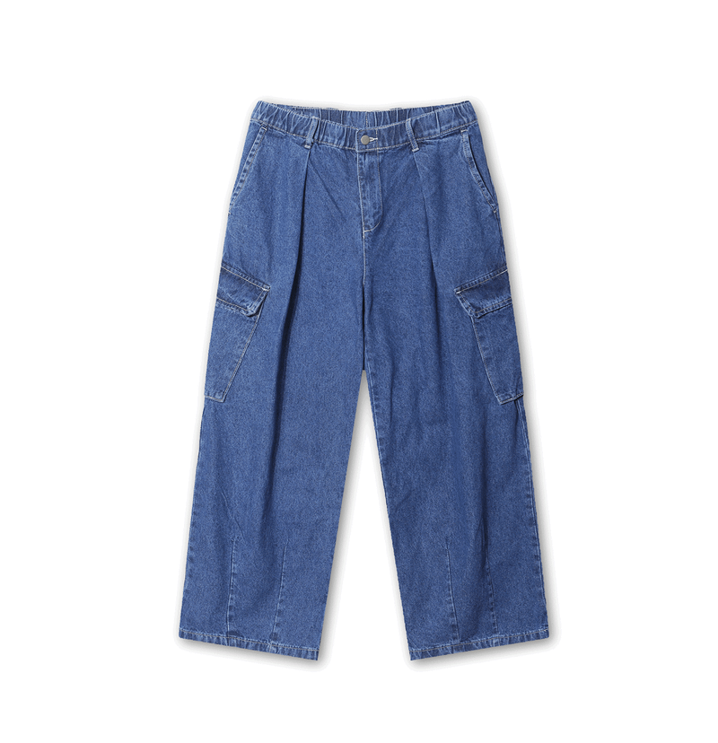 Pigment Balloon stitch Cargo Denim Pants