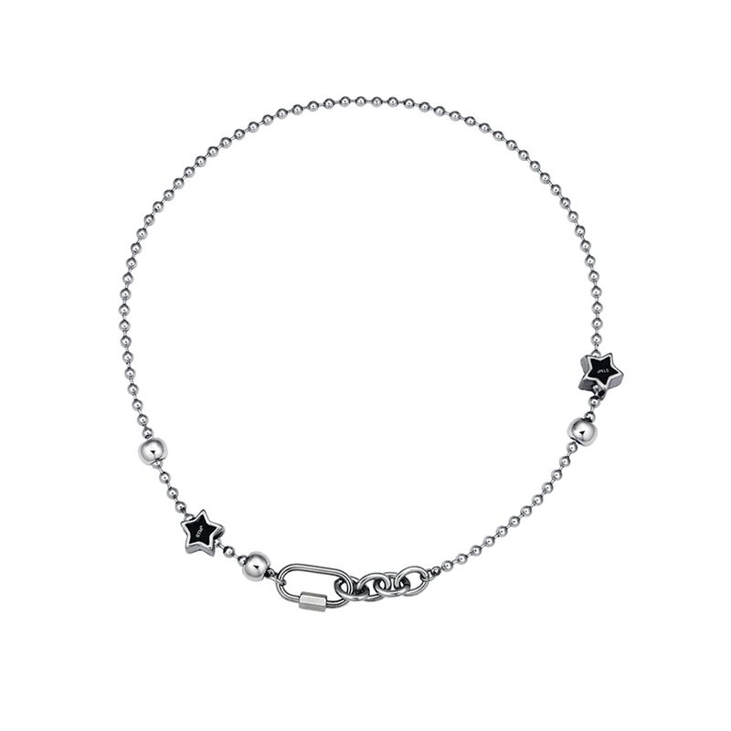 NO.311 [SILVER] BLACK MOVE STAR NECKLACE