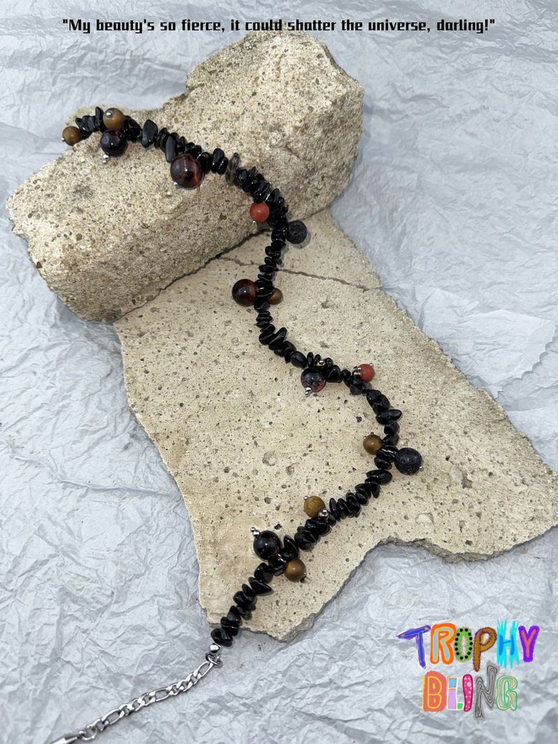 Natural Agate Ball Necklace-02